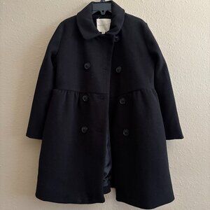 Girls Black Wool Blend Peacoat – Dressy Winter Coat